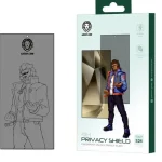 گلس پرایوسی گرین لاین سامسونگ اس 24 اولترا Green Lion 9H Privacy Shield fingerprint Unlock S24 Ultra