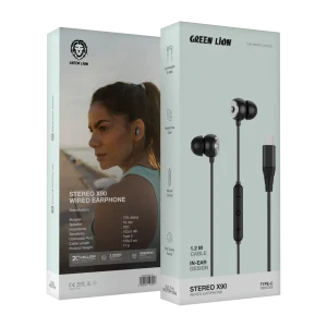 هدفون سیمی تایپ سی استریو X90 گرین لاین