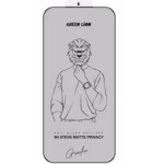 محافظ صفحه پرایوسی مات آیفون 17 پرو مدل 9H Steve گرین‌لاین