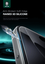 محافظ صفحه نمایش سه‌بعدی سیلیکونی پلاس آیفون 17 پرو مدل High Definition Edge برند گرین لاین