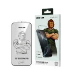 گلس سه‌بعدی سیلیکونی آیفون 17 پرو مکس لبه مشکی گرین لاین
