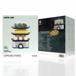 تخم‌مرغ‌پز و بخارپز چندمنظوره گرین لاین مدل GN3TREGGCK ظرفیت ۰.۵ لیتر