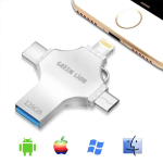 فلش مموری چهار کاره گرین لاین مدل GN4IN1USB128SL ظرفیت ۱۲۸ گیگابایت