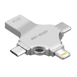 فلش مموری چهار کاره گرین لاین مدل GN4IN1USB64SL ظرفیت ۶۴ گیگابایت