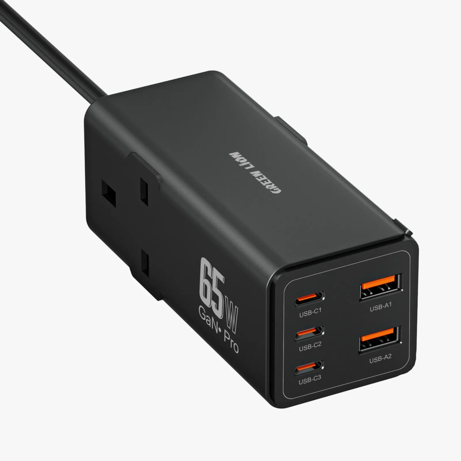GN7N1G65PSTBK-1853 چندراهی برق رومیزی iPhone/لپتاپ مدل 7 در 1 GaN 65W گرین لاین