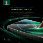 محافظ صفحه گرین‌لاین مدل Steve برای آیفون 15 و 16 – شفاف، ضد ضربه و ضد اثر انگشت