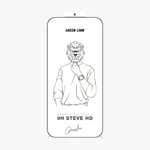 محافظ صفحه آیفون 17 ایر شفاف مدل استیو اچ‌دی گرین لاین