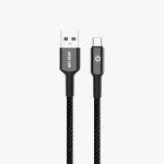 کابل تبدیل USB-A به USB-C گرین‌لاین مدل Braided Timer یک‌متری – شارژ سریع و بادوام