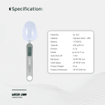 ترازو قاشقی دیجیتال گرین لاین مدل GL‑SL3 با دقت ۰.۱ گرم
