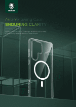 کاور گوشی شفاف گلکسی S25 اولترا مدل MagSafe Delgado گرین لاین