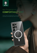 کاور گوشی شفاف گلکسی S25 اولترا مدل MagSafe Delgado گرین لاین