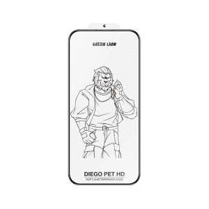 محافظ صفحه ضدخط و نرم آیفون 16 پرو مدل Diego Pet HD گرین لاین