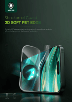 محافظ صفحه ضدخط و نرم آیفون 16 پرو مدل Diego Pet HD گرین لاین