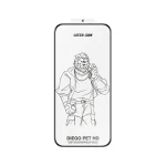 محافظ صفحه ضدشکست شفاف آیفون 16 پرو مکس مدل Diego Pet HD گرین لاین