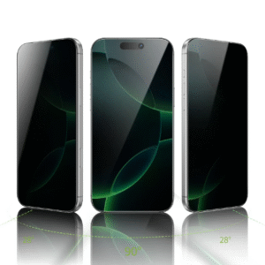 گلس پرایوسی سه‌بعدی PV-Pet Pro فول‌کاور آیفون 17 پرو گرین لاین – مشکی