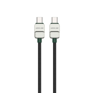 کابل شارژ USB-C به USB-C گرین لاین مدل Electroplated Braided طول ۱ متر