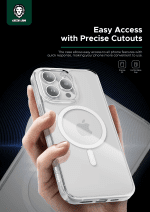 کاور شفاف گرین لاین مدل Delgado با مگ‌سیف مناسب ایفون 15 پرو