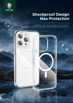 کاور شفاف گرین لاین مدل Delgado با مگ‌سیف مناسب ایفون 15 پرو