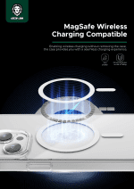 کاور شفاف گرین لاین مدل Delgado با مگ‌سیف مناسب آیفون 15 پرو مکس