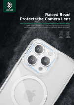 کاور شفاف گرین لاین مدل Delgado با مگ‌سیف مناسب آیفون 15 پرو مکس