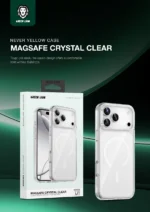 قاب شفاف مگ‌سیف آیفون 17 پرو مدل Crystal Clear گرین لاین