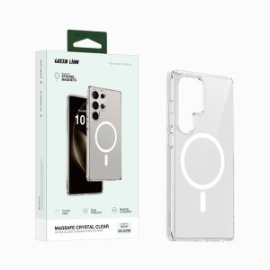کاور گرین لاین مدل crystal clear magsafe مناسب برای گوشی موبایل سامسونگ Galaxy S25 Ultra