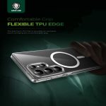 کاور گرین لاین مدل crystal clear magsafe مناسب برای گوشی موبایل سامسونگ Galaxy S25 Ultra