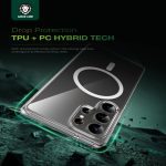 کاور گرین لاین مدل crystal clear magsafe مناسب برای گوشی موبایل سامسونگ Galaxy S25 Ultra