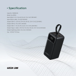 پاور بانک گرین لاین مدل Power Tank ظرفیت ۵۰۰۰۰ میلی‌آمپر ساعت و توان ۲۲.۵ وات