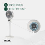 پنکه ایستاده شارژی ۸ اینچی گرین لاین مدل Quad Flex با کنترل از راه دور