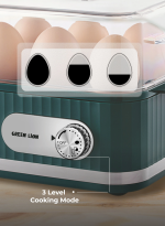 تخم‌مرغ‌پز هوشمند گرین لاین مدل Smart Egg Cooker ظرفیت ۰.۲ لیتر