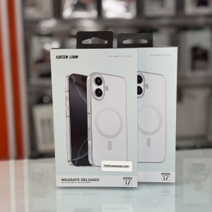 محافظ گوشی شفاف آیفون 17 مدل MagSafe Delgado گرین لاین
