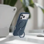 کاور چرمی آیفون 17 پرومکس مدل MagSafe Minster گرین لاین