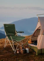 صندلی کمپینگ تاشو سبز تیره مدل Outdoor Camping Chair گرین لاین