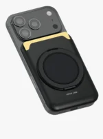 کیف پول مگ‌سیف مشکی iPhone مدل W4 با نگهدارنده کارت گرین لاین