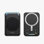 کیف پول مگ‌سیف مشکی iPhone مدل W4 با نگهدارنده کارت گرین لاین