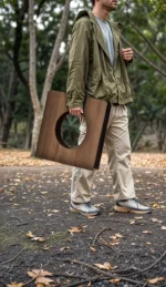 ست میز باربیکیو و گریل مدل Fold Grill Mate چوبی گرین لاین