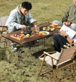 ست میز باربیکیو و گریل مدل Fold Grill Mate چوبی گرین لاین