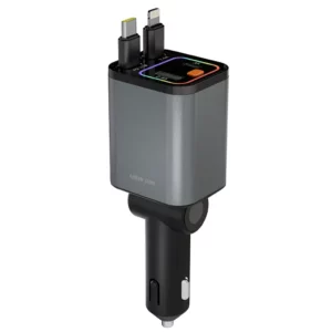 شارژر فندکی کابل جمع‌شونده مدل Retractable 65W گرین لاین