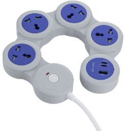 چندراهی برق یونیورسال Porodo مدل Multi-Socket PD20W با کابل 1.8 متری پرودو
