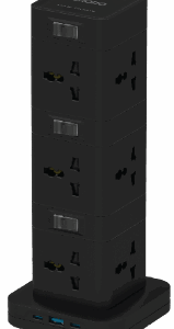 چندراهی برق سه‌طبقه 12 پورت مدل PD & Quick Charge 3.0 پورودو