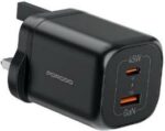 شارژر دیواری فست شارژ دو پورت مدل GaN PD45W پورودو