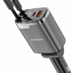 شارژر فندکی 111 وات دوگانه مدل Lightning & Type‑C پورودو