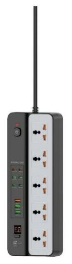 چندراهی برق کابل ۳ متری 3000W مدل 9USB یونیورسال پرودو