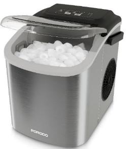 دستگاه یخ‌ساز رومیزی استیل Porodo Lifestyle مدل Instant Bullet Ice Maker برند پورودو لایف‌استایل