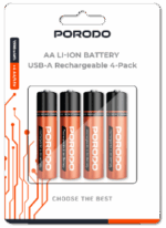 باتری قلمی شارژی ۴ عددی USB-A Rechargeable مدل 1500mWh پرودو