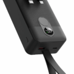 پاوربانک پرظرفیت نمایشگر دیجیتال مدل 30000mAh همراه کابل C و لایتنینگ پورودو