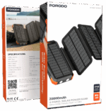 پاوربانک خورشیدی تاشو ۴ پنل 20000mAh مدل PB070 پرودو
