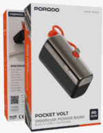 پاوربانک جیبی Porodo Pocket Volt 10000 mAh مدل کامپکت پورودو