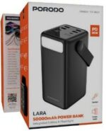 پاوربانک 50000 میلی‌آمپر Porodo Lara مدل Integrated Cables پاورودو